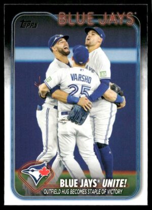 #167 Base - Blue Jays Unite!: Outfield Hug Becomes Staple of Victory