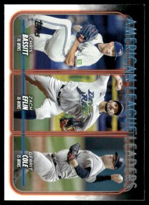 #57 Base American League Leaders Wins -  Chris Bassitt / Zach Eflin / Gerrit Cole