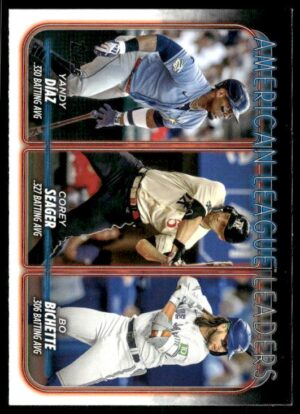 #149 Base American League Leaders Batting Average - Yandy Díaz / Corey Seager / Bo Bichette