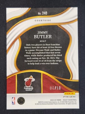 #240 Tectonic Gold Prizm #/10 - Jimmy Butler - Image 2