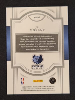 #90 National Treasures Base #/15 - Ja Morant - Image 2