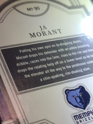 #90 National Treasures Base #/15 - Ja Morant - Image 4
