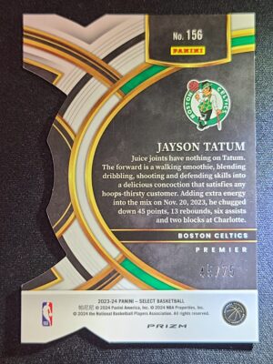 #156 Neon Green Die-Cut Prizm #/75 - Jayson Tatum - Image 2