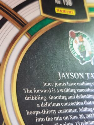 #156 Neon Green Die-Cut Prizm #/75 - Jayson Tatum - Image 3