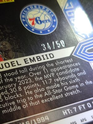 #83 Obsidian Electric Etch Orange #/50 - Joel Embiid - Image 5