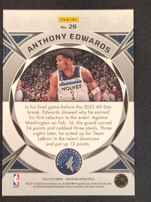 #26 Obsidian Equinox #/99 - Anthony Edwards - Image 2