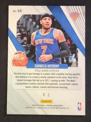 #68 Lucky Envelope #/8 - Carmelo Anthony - Image 2