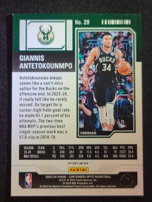 #29 Season Ticket Orange Prizm #/49 - Giannis Antetokounmpo - Image 2