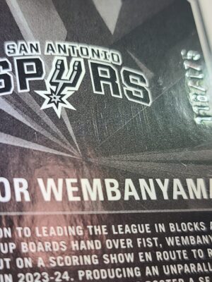 #14 Playing the Numbers Game Red Cracked Ice Prizm #/175 - Victor Wembanyama - Image 3
