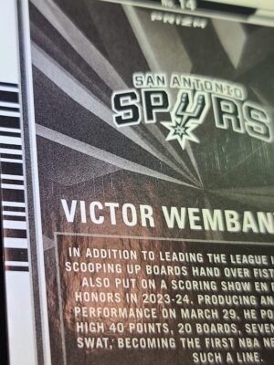 #14 Playing the Numbers Game Red Cracked Ice Prizm #/175 - Victor Wembanyama - Image 4