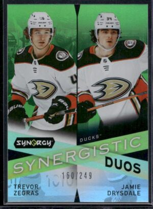 #SD-7 Synergistic Duos Star-Star Green #/249 - Trevor Zegras / Jamie Drysdale